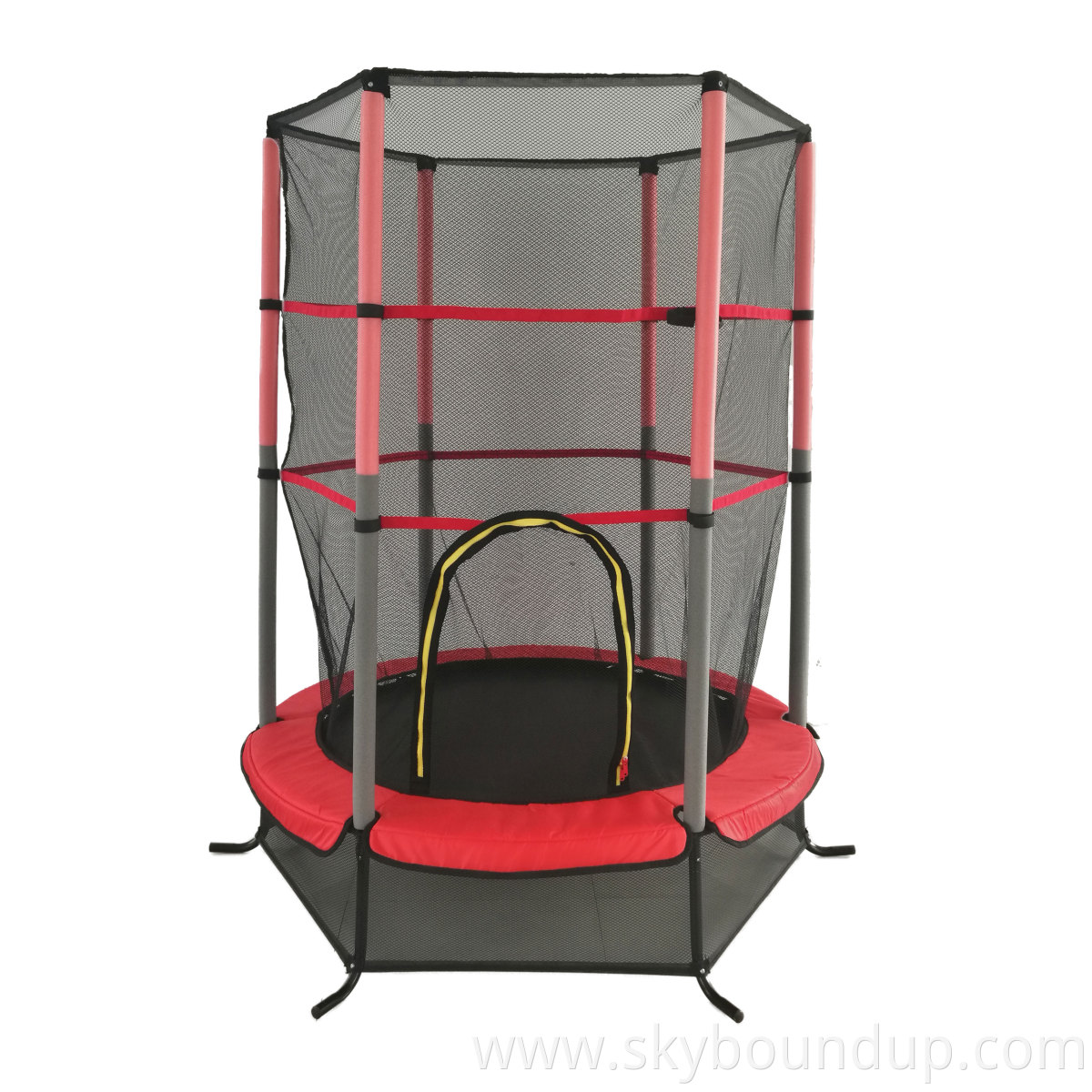 55 inch Trampoline for Children's Sports with Safety Net Enclosure & Foam Pad